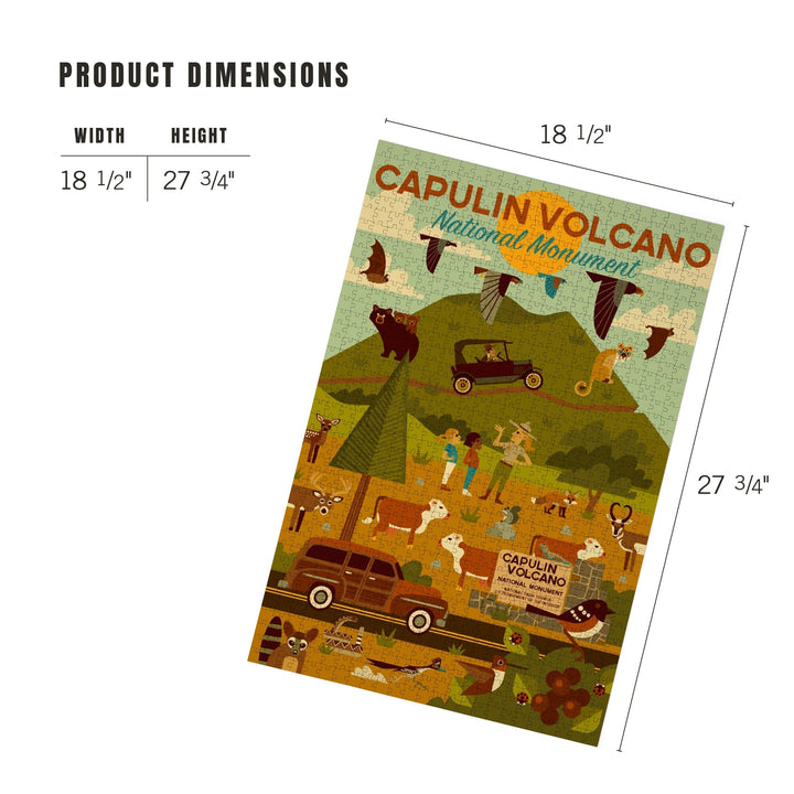 Capulin Volcano National Monument, New Mexico, Geometric, Jigsaw Puzzle Puzzle Lantern Press 