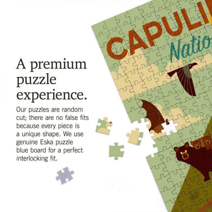 Capulin Volcano National Monument, New Mexico, Geometric, Jigsaw Puzzle Puzzle Lantern Press 