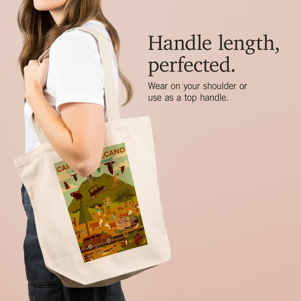 Capulin Volcano National Monument, New Mexico, Geometric, Tote Bag Totes Lantern Press 