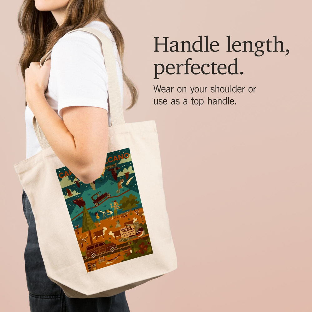 Capulin Volcano National Monument, New Mexico, Night, Geometric, Tote Bag Totes Lantern Press 