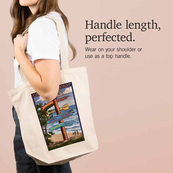Carlsbad, California, Destinations Sign, Tote Bag Totes Lantern Press 