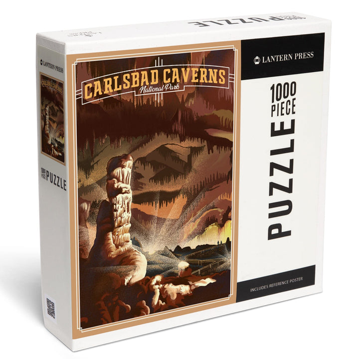 Carlsbad Cavern National Park, Lithograph, Jigsaw Puzzle Puzzle Lantern Press 