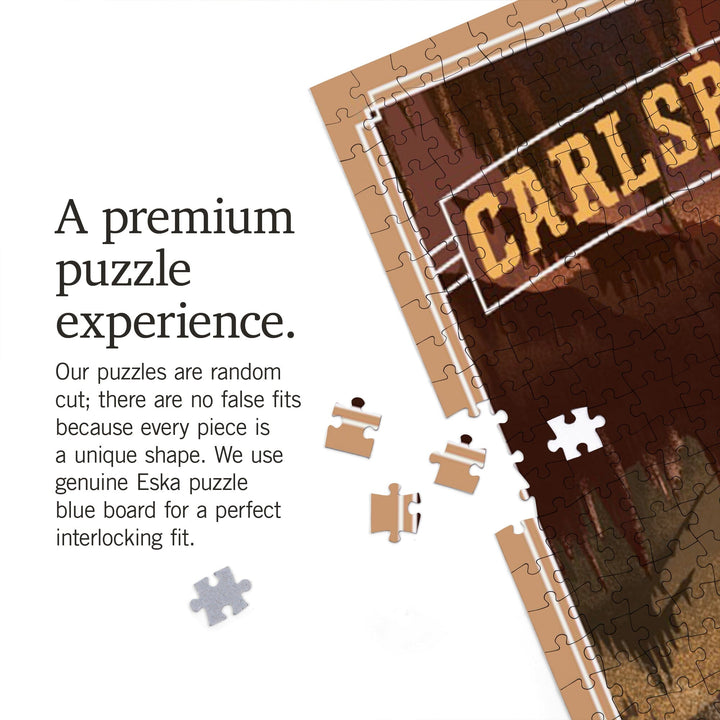 Carlsbad Cavern National Park, Lithograph, Jigsaw Puzzle Puzzle Lantern Press 
