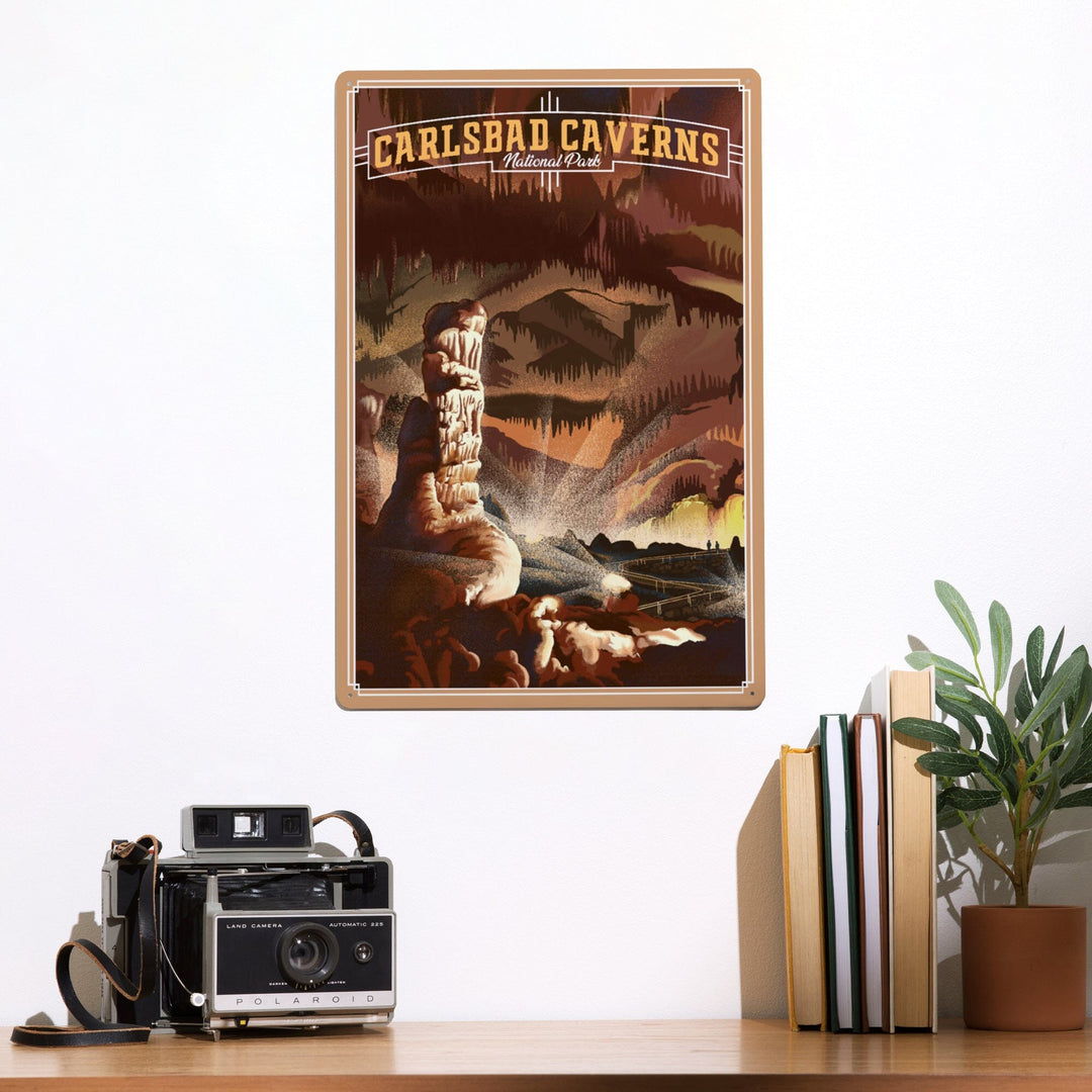 Carlsbad Cavern National Park, Lithograph, Metal Signs Metal Lantern Press 