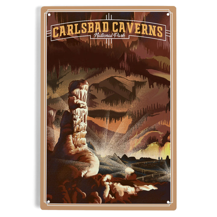 Carlsbad Cavern National Park, Lithograph, Metal Signs Metal Lantern Press 