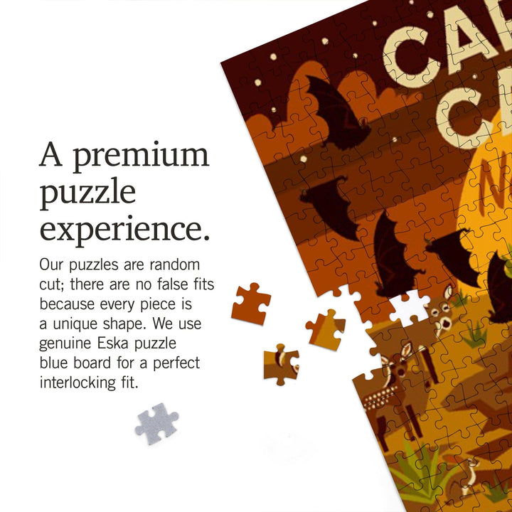 Carlsbad Caverns National Park, New Mexico, Geometric National Park Series, Jigsaw Puzzle Puzzle Lantern Press 