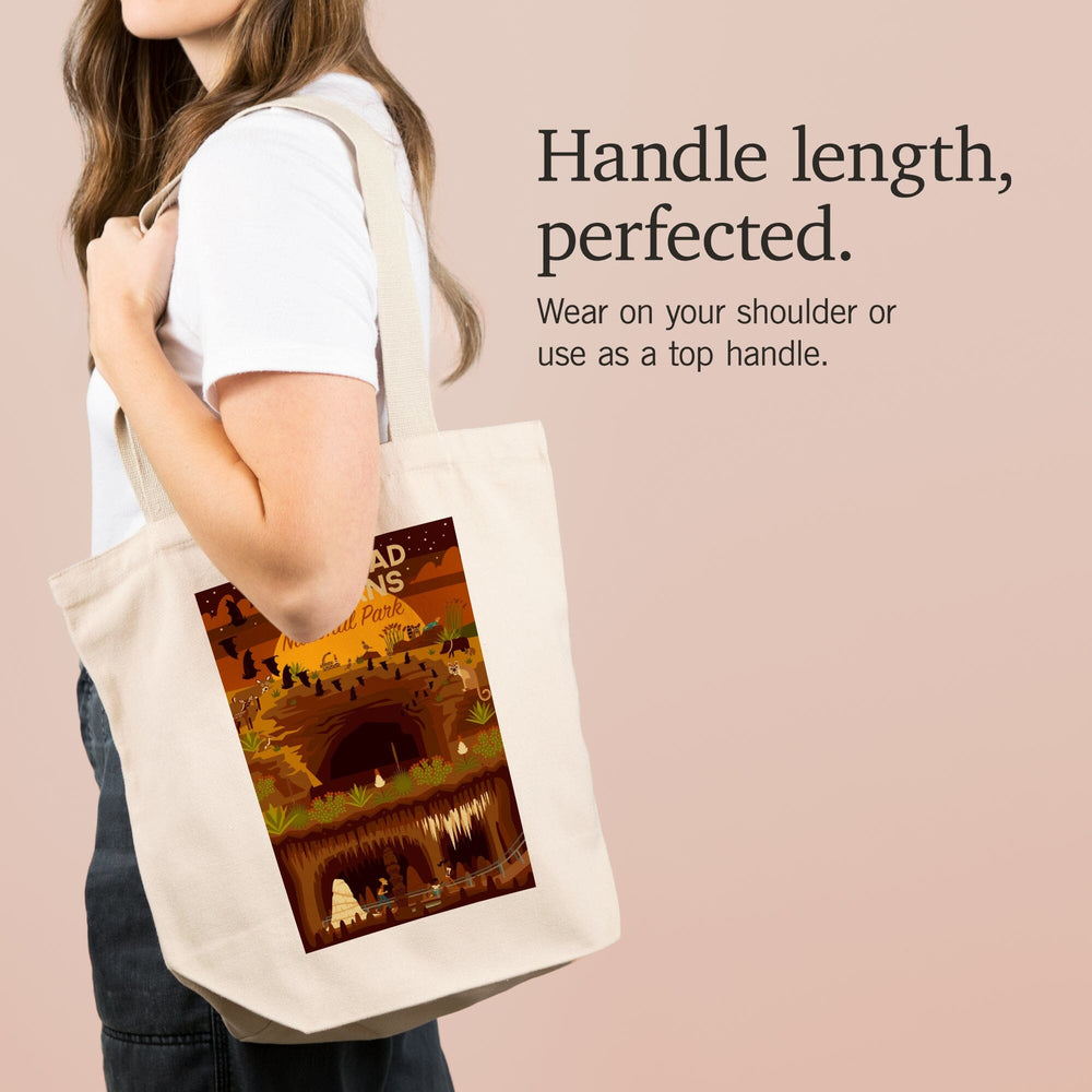 Carlsbad Caverns National Park, New Mexico, Geometric National Park Series, Tote Bag Totes Lantern Press 