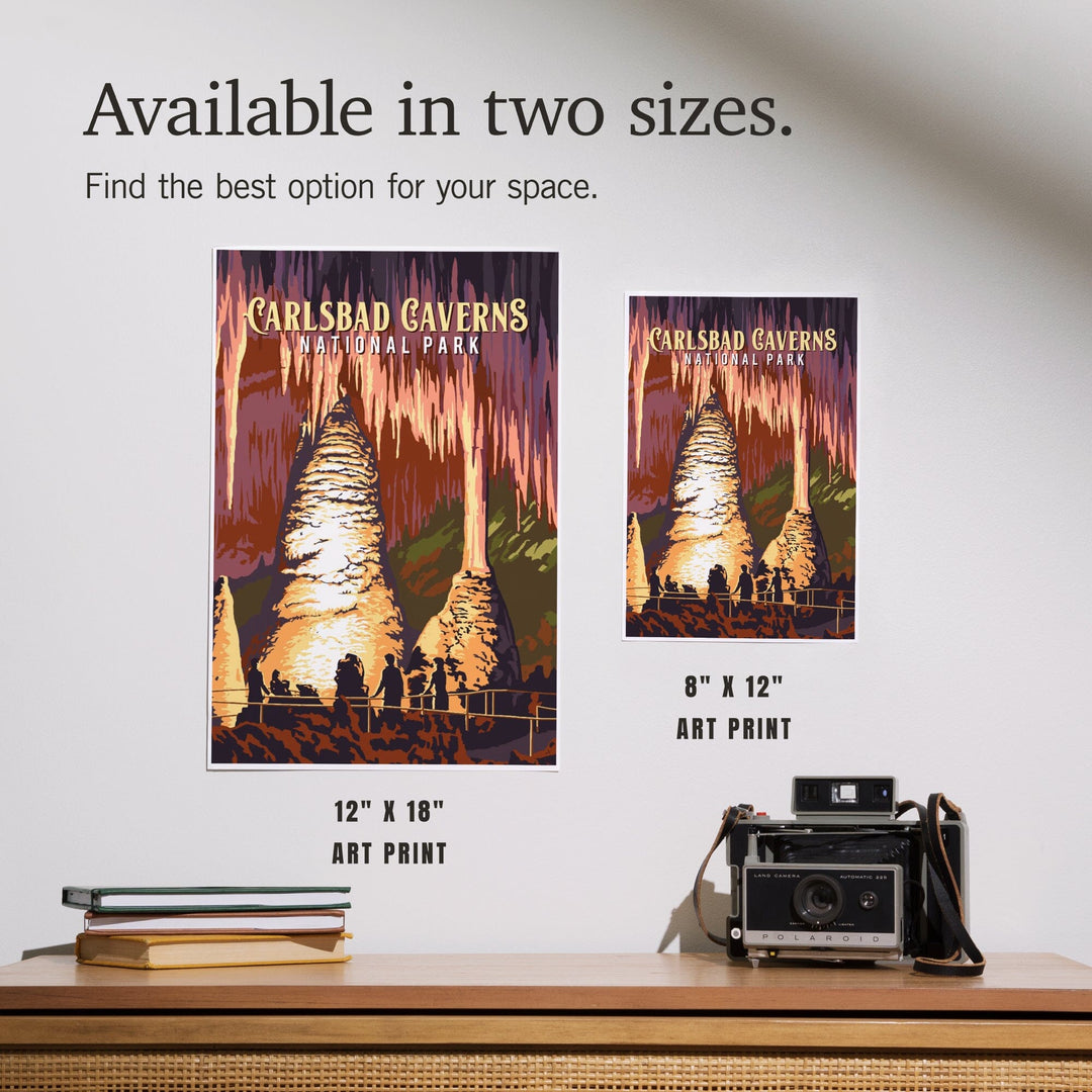 Carlsbad Caverns National Park, New Mexico, Painterly National Park Series, Art & Giclee Prints Art Lantern Press 