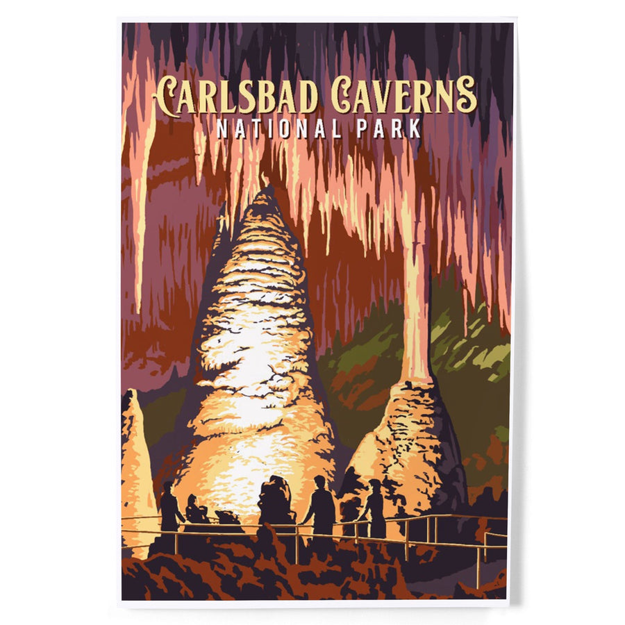 Carlsbad Caverns National Park, New Mexico, Painterly National Park Series, Art & Giclee Prints Art Lantern Press 