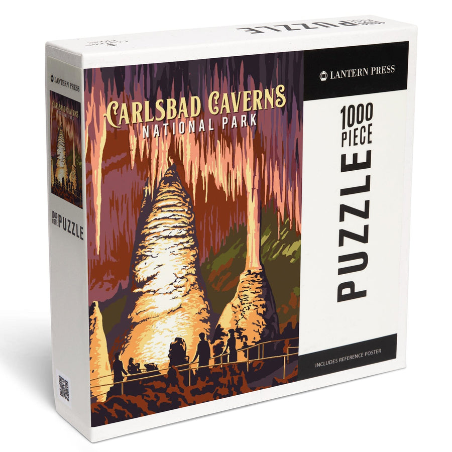 Carlsbad Caverns National Park, New Mexico, Painterly National Park Series, Jigsaw Puzzle Puzzle Lantern Press 