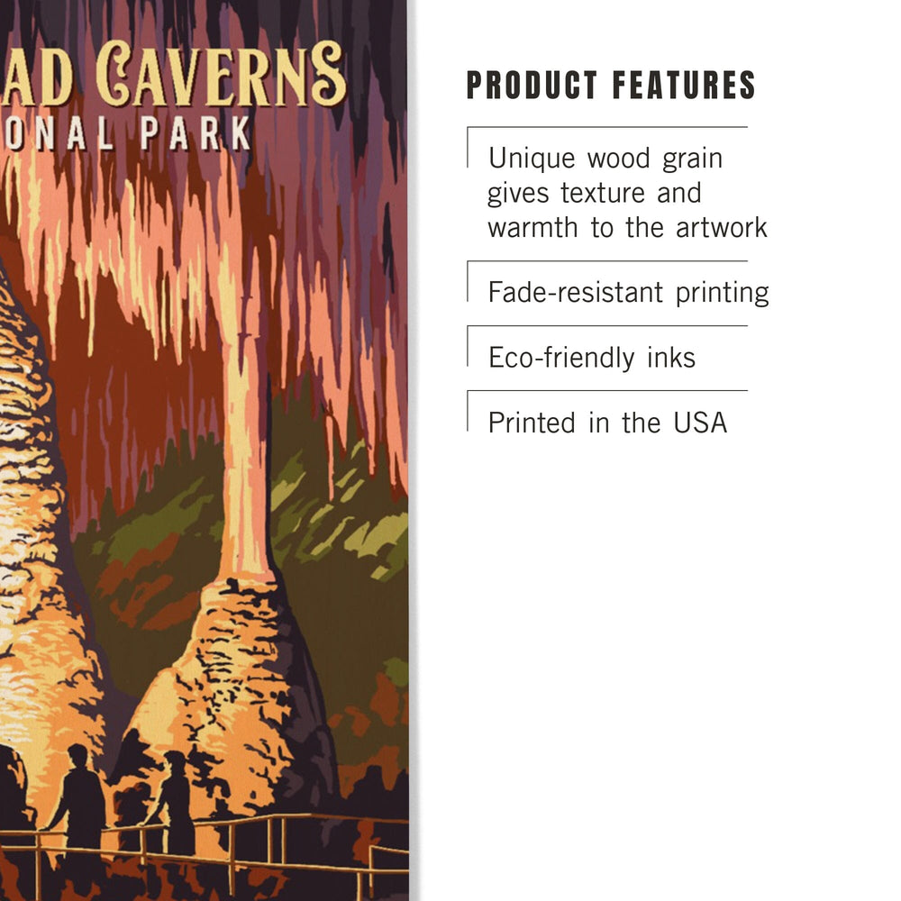 Carlsbad Caverns National Park, New Mexico, Painterly National Park Series, Wood Signs and Postcards Wood Lantern Press 
