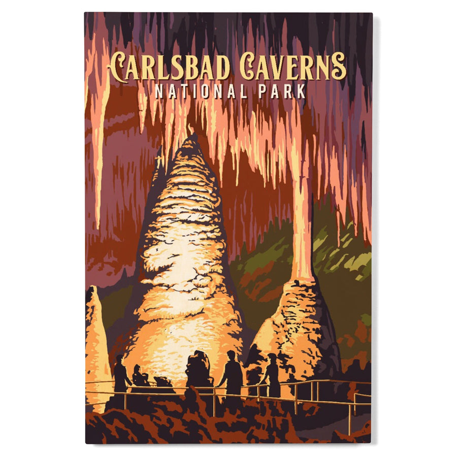 Carlsbad Caverns National Park, New Mexico, Painterly National Park Series, Wood Signs and Postcards Wood Lantern Press 