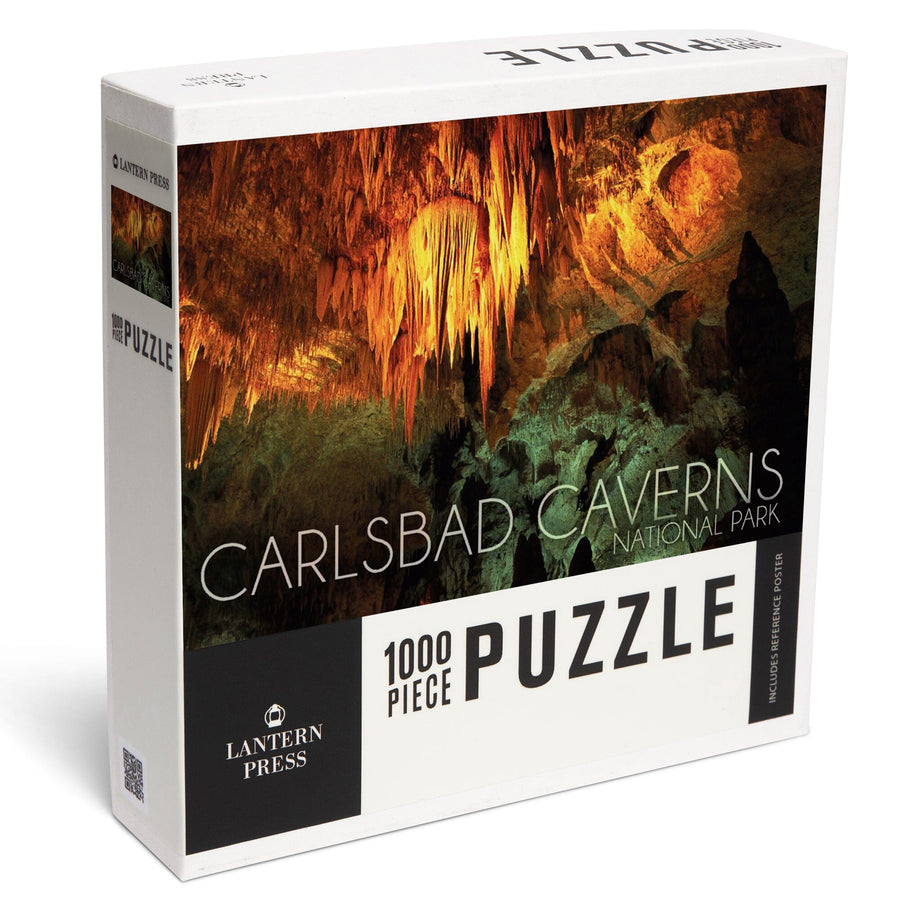 Carlsbad Caverns National Park, New Mexico, Stalactite Chandelier, Jigsaw Puzzle Puzzle Lantern Press 
