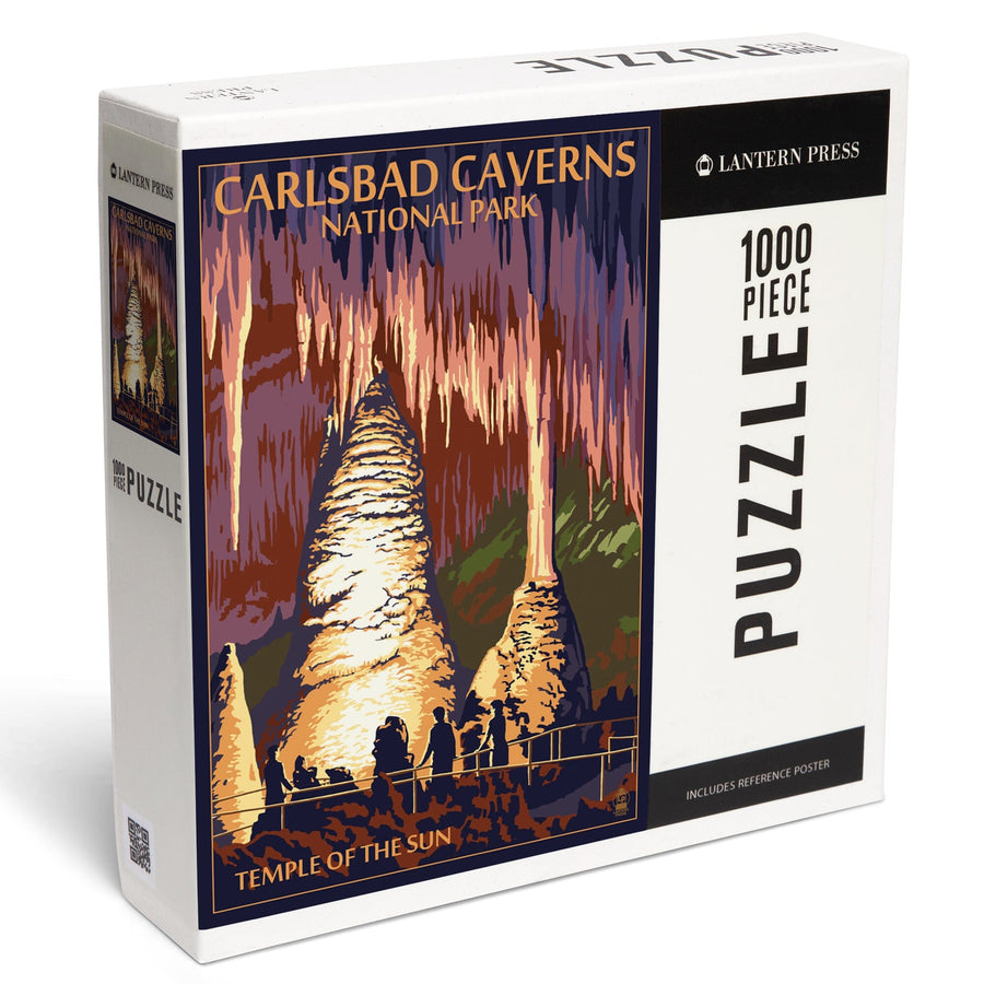 Carlsbad Caverns National Park, New Mexico, Temple of the Sun, Painterly Series, Jigsaw Puzzle Puzzle Lantern Press 