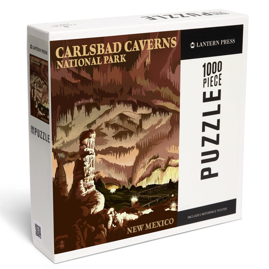 Carlsbad Caverns National Park, New Mexico, The Big Room, Lithograph, Jigsaw Puzzle Puzzle Lantern Press 