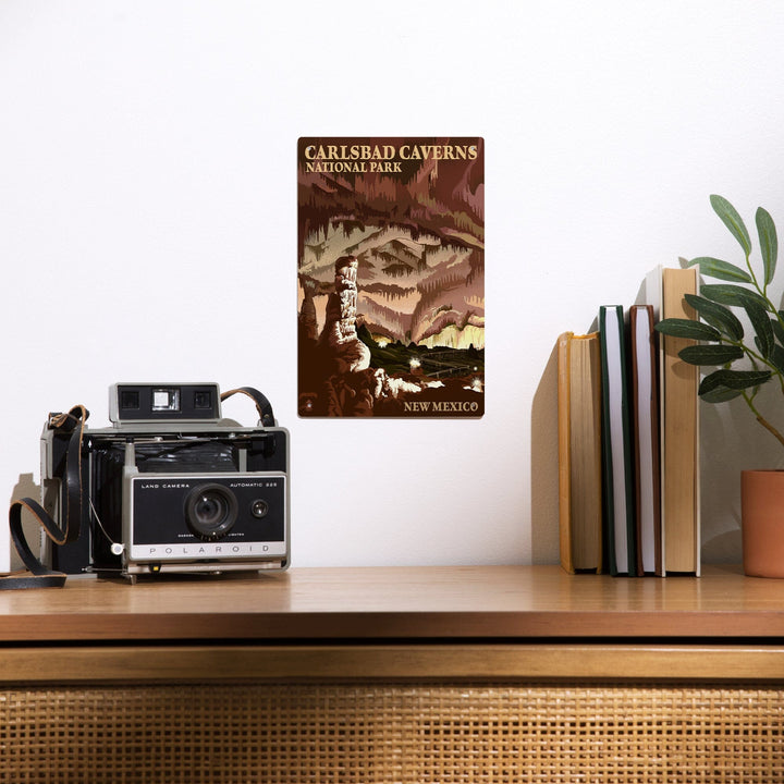 Carlsbad Caverns National Park, New Mexico, The Big Room, Lithograph, Metal Signs Metal Lantern Press 