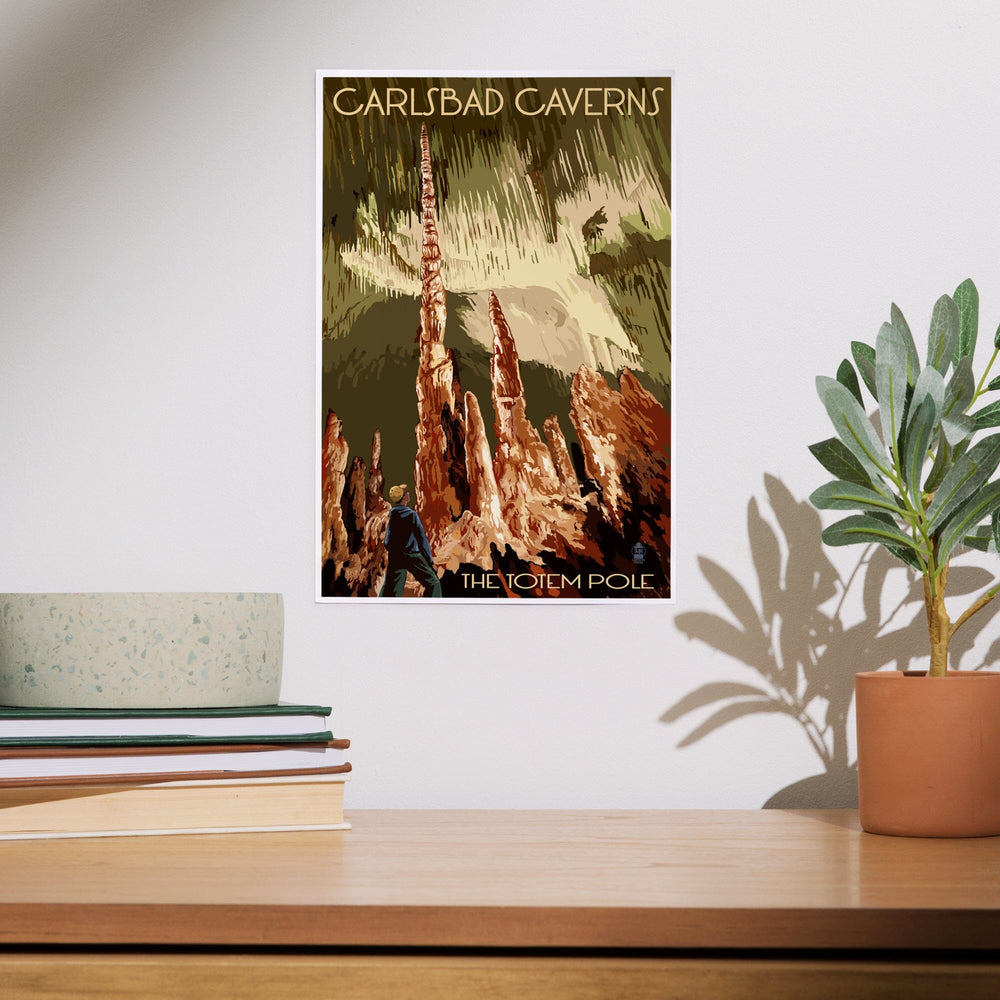 Carlsbad Caverns National Park, New Mexico, The Totem Pole, Art & Giclee Prints Art Lantern Press 