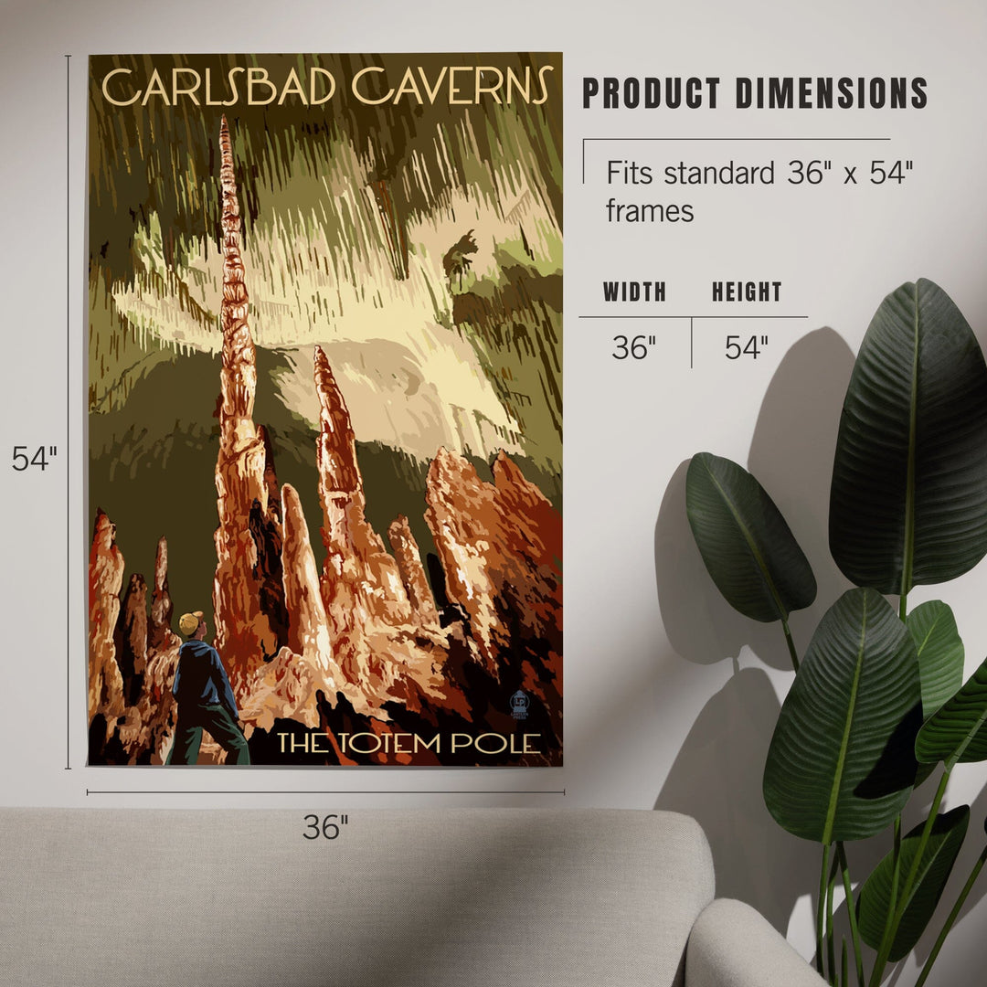 Carlsbad Caverns National Park, New Mexico, The Totem Pole, Art & Giclee Prints Art Lantern Press 