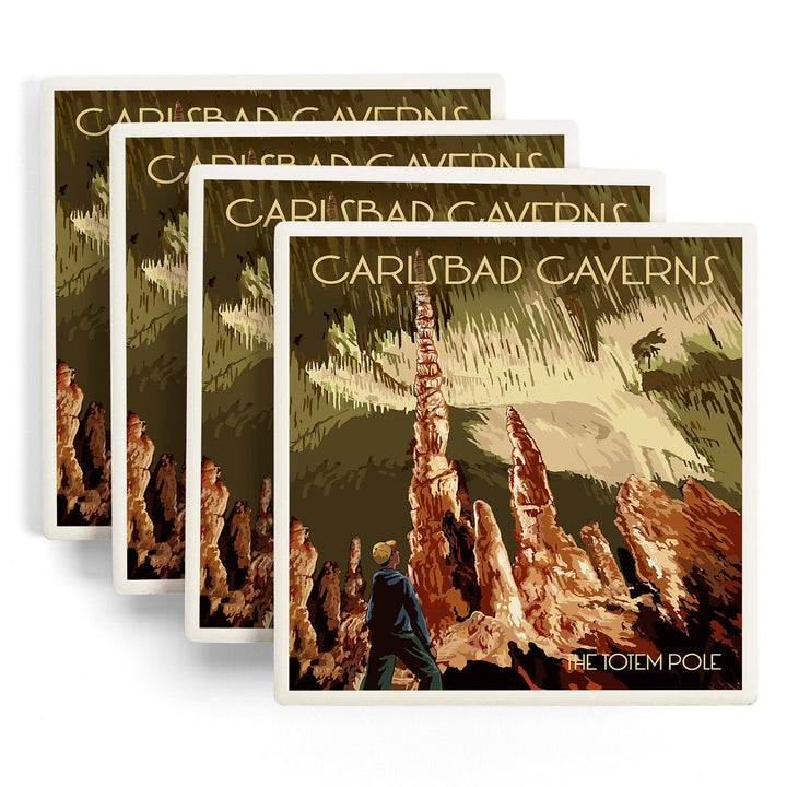 Carlsbad Caverns National Park, New Mexico, The Totem Pole, Coasters Coasters Lantern Press 