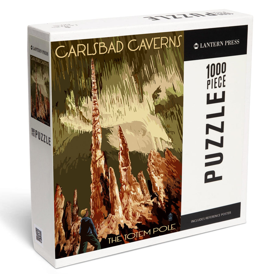 Carlsbad Caverns National Park, New Mexico, The Totem Pole, Jigsaw Puzzle Puzzle Lantern Press 