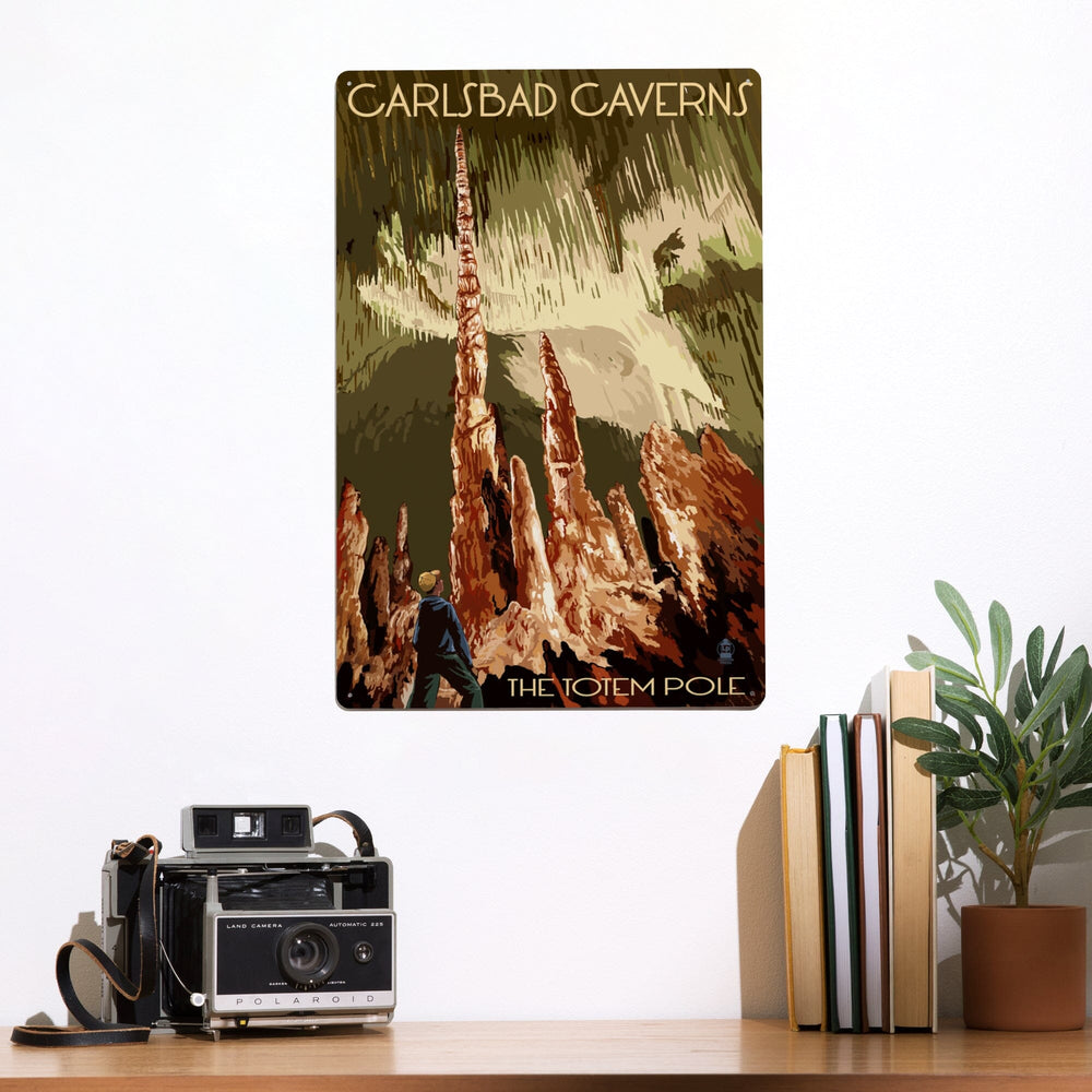 Carlsbad Caverns National Park, New Mexico, The Totem Pole, Metal Signs Metal Lantern Press 