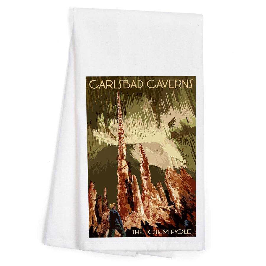 Carlsbad Caverns National Park, New Mexico, The Totem Pole, Organic Cotton Kitchen Tea Towels Kitchen Lantern Press 