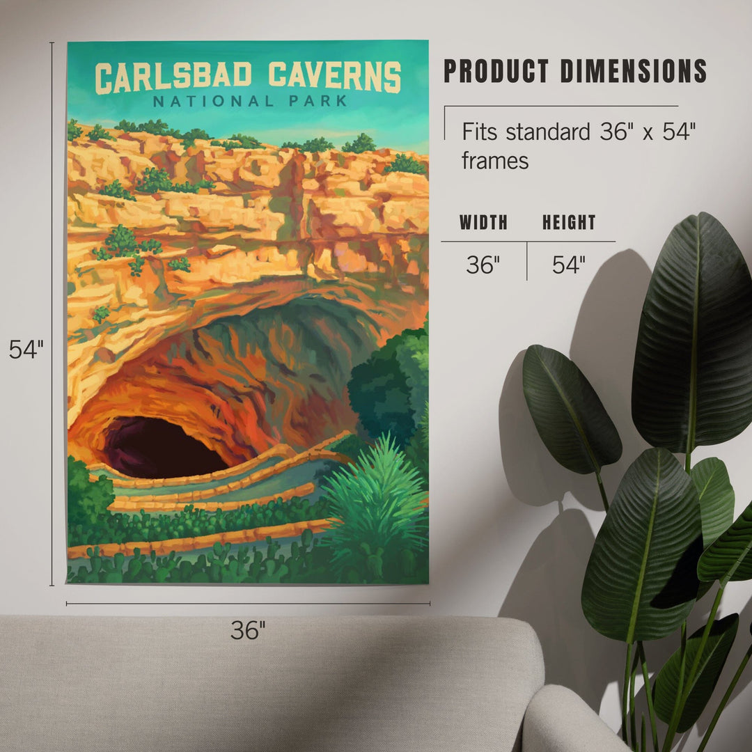 Carlsbad Caverns National Park, Oil Painting, Art & Giclee Prints Art Lantern Press 