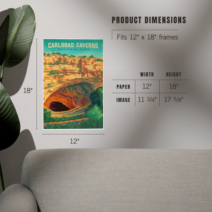 Carlsbad Caverns National Park, Oil Painting, Art & Giclee Prints Art Lantern Press 