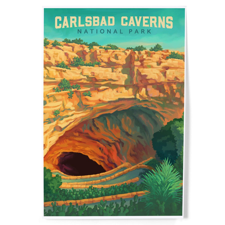 Carlsbad Caverns National Park, Oil Painting, Art & Giclee Prints Art Lantern Press 