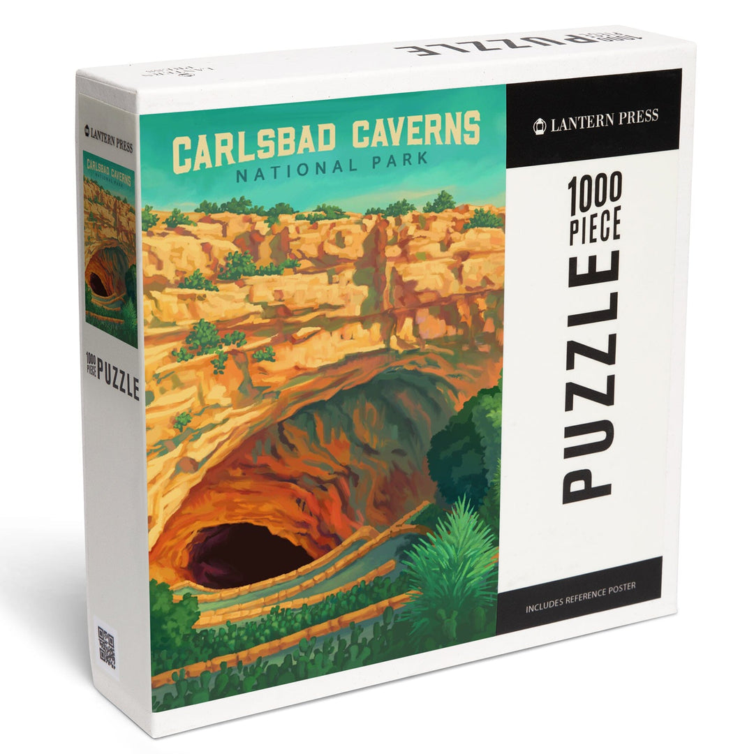 Carlsbad Caverns National Park, Oil Painting, Jigsaw Puzzle Puzzle Lantern Press 