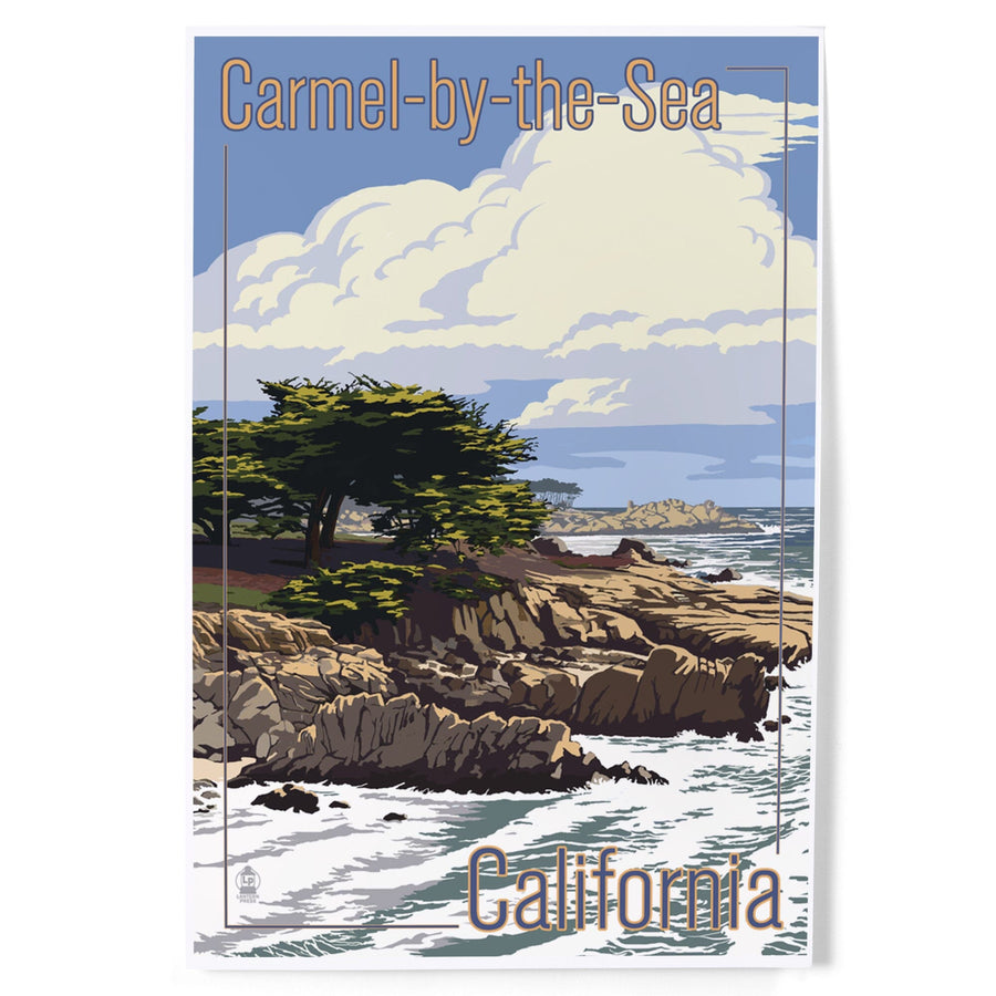 Carmel-by-the-Sea, California, View of Cypress Trees, Art & Giclee Prints Art Lantern Press 