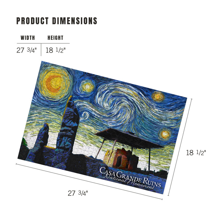 Casa Grande National Monument, Arizona, Starry Night, Jigsaw Puzzle Puzzle Lantern Press 