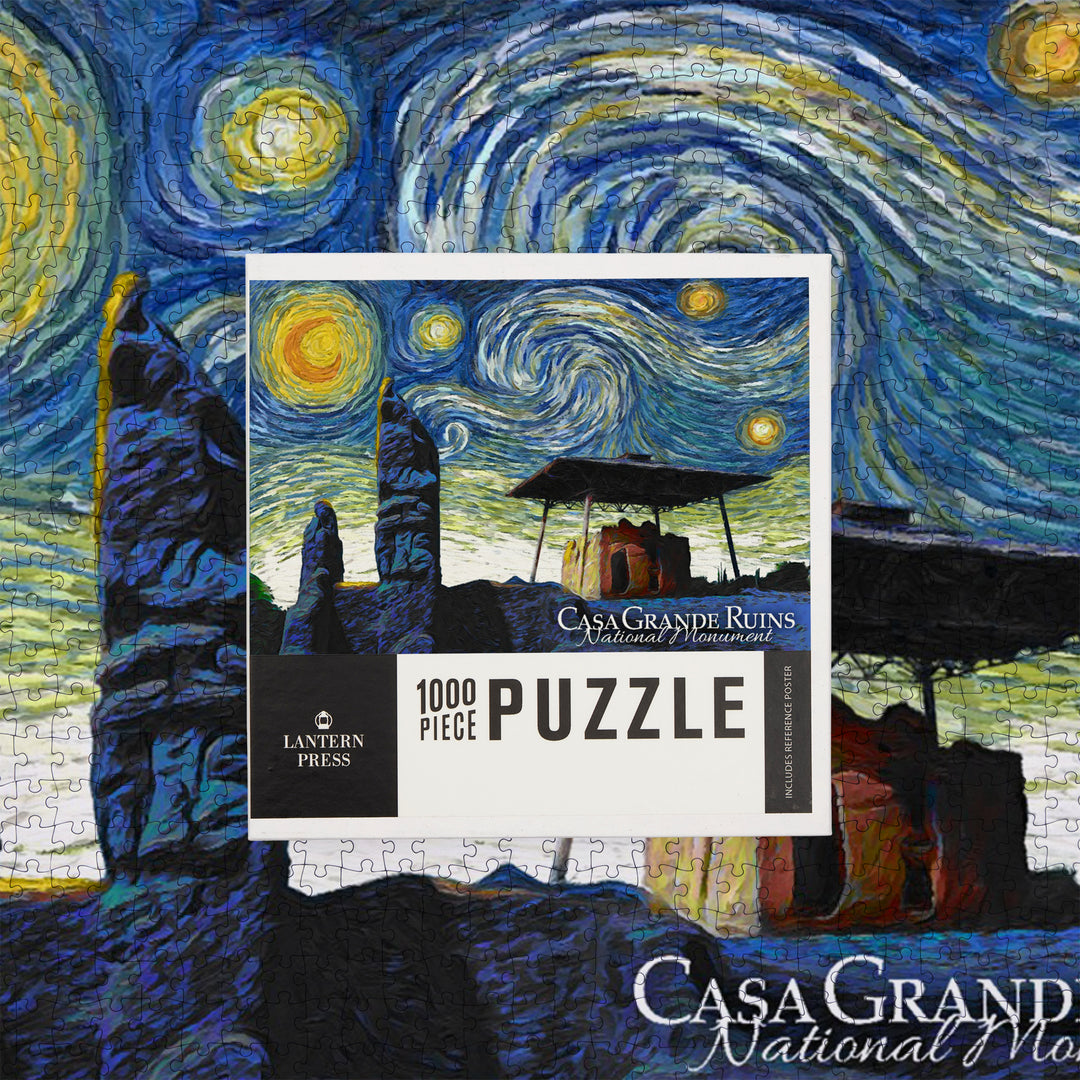 Casa Grande National Monument, Arizona, Starry Night, Jigsaw Puzzle Puzzle Lantern Press 