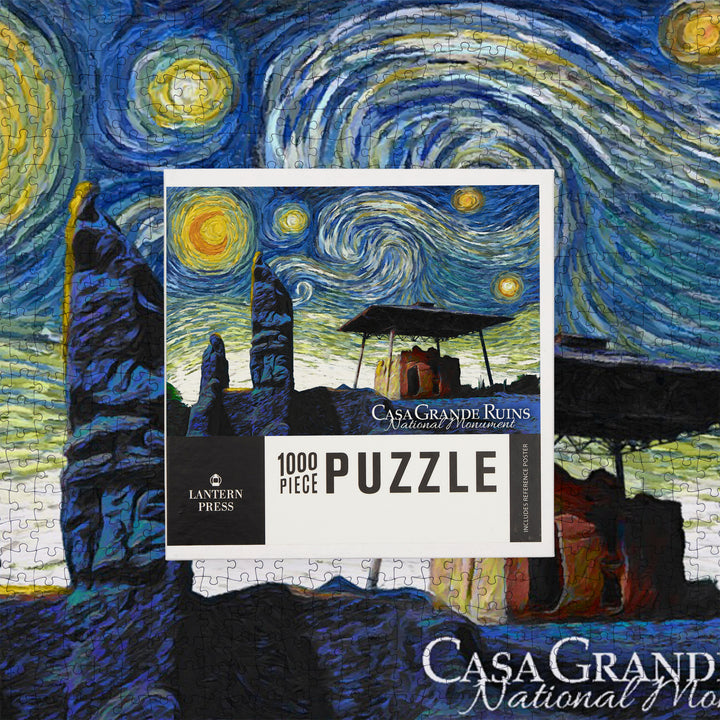 Casa Grande National Monument, Arizona, Starry Night, Jigsaw Puzzle Puzzle Lantern Press 