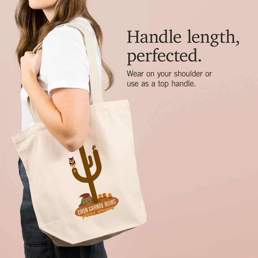 Casa Grande Ruins National Monument, Arizona, Saguaro and Owls, Geo,, Tote Bag Totes Lantern Press 