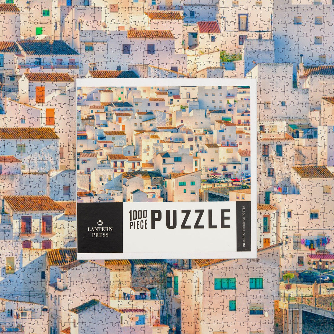 Casares Spanish Villas, Southern Spain, Jigsaw Puzzle Puzzle Lantern Press 