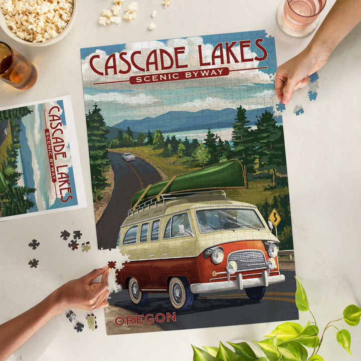 Cascade Lakes Scenic Byway, Oregon, Camper Van, Jigsaw Puzzle Puzzle Lantern Press 