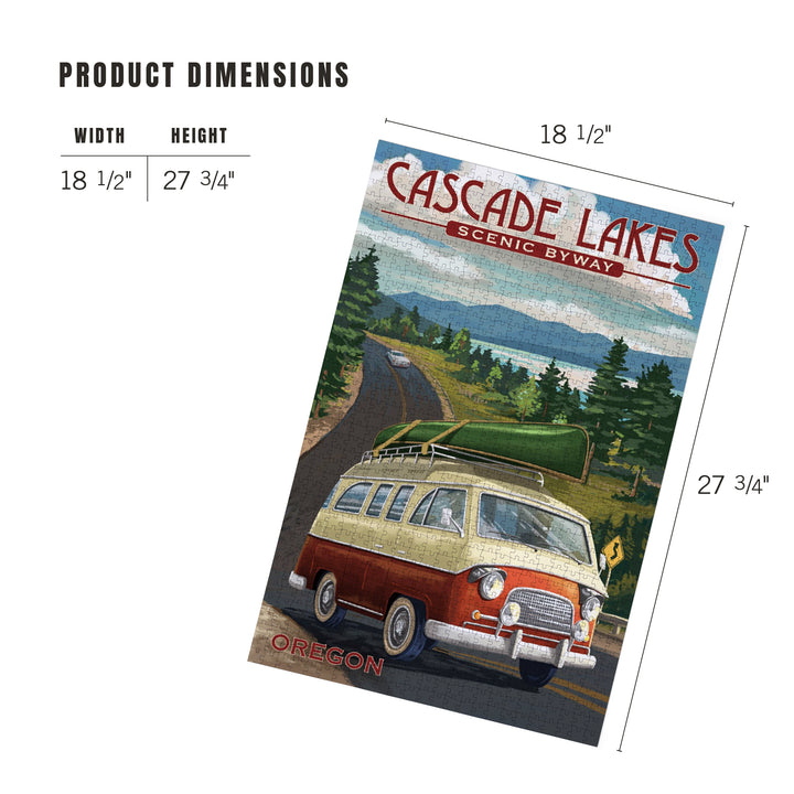 Cascade Lakes Scenic Byway, Oregon, Camper Van, Jigsaw Puzzle Puzzle Lantern Press 