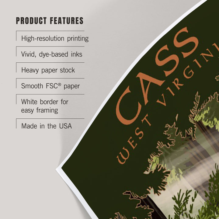 Cass, West Virginia, Deer and Fawns, Art & Giclee Prints Art Lantern Press 