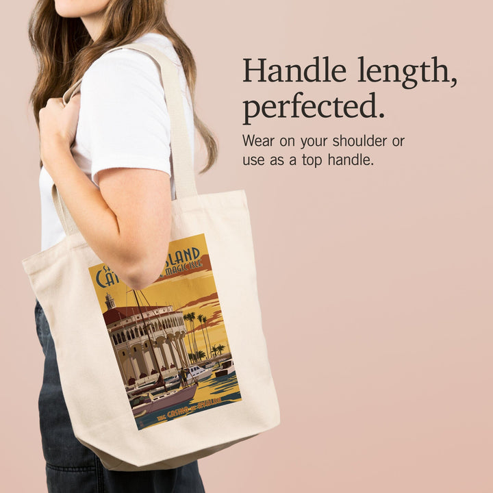 Catalina Island, California, Casino and Marina, Tote Bag Totes Lantern Press 