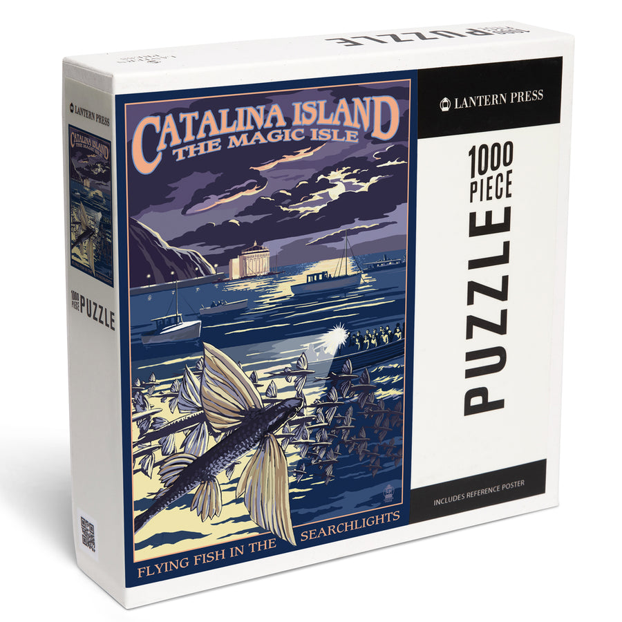 Catalina Island, California, Flying Fish, Jigsaw Puzzle Puzzle Lantern Press 