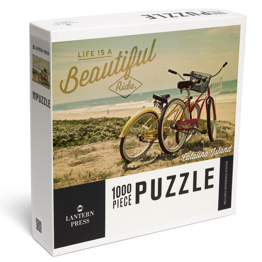 Catalina Island, California, Life is a Beautiful Ride, Beach Cruisers, Jigsaw Puzzle Puzzle Lantern Press 