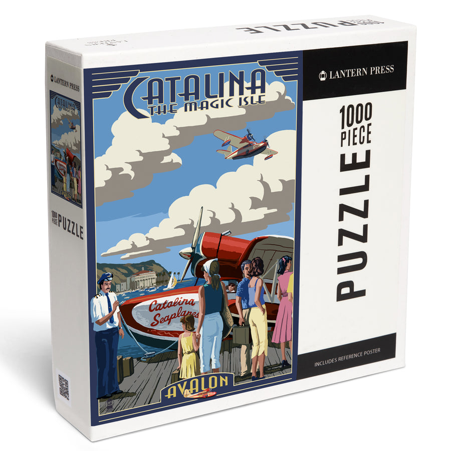 Catalina Island, California, Seaplane, Jigsaw Puzzle Puzzle Lantern Press 