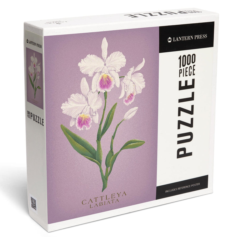 Cattleya, Orchid, Vintage Flora, Jigsaw Puzzle Puzzle Lantern Press 