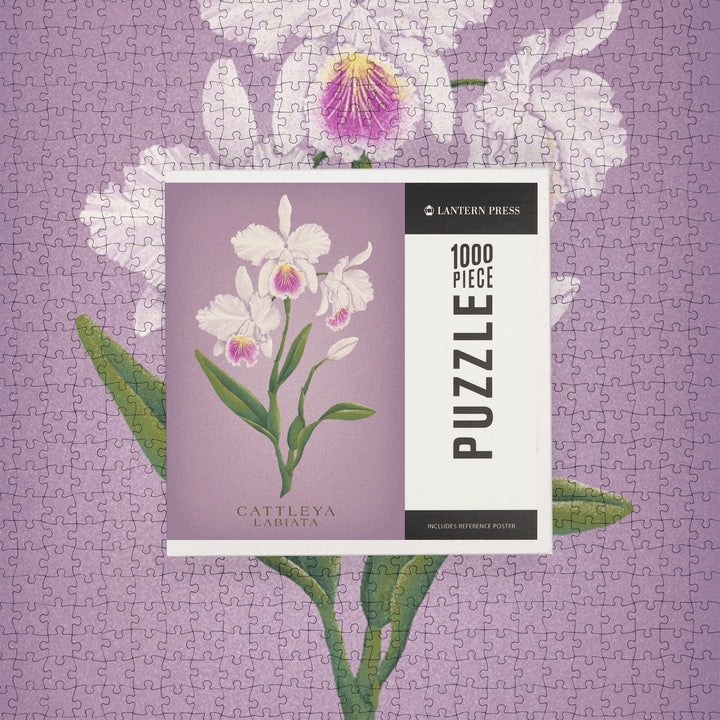 Cattleya, Orchid, Vintage Flora, Jigsaw Puzzle Puzzle Lantern Press 