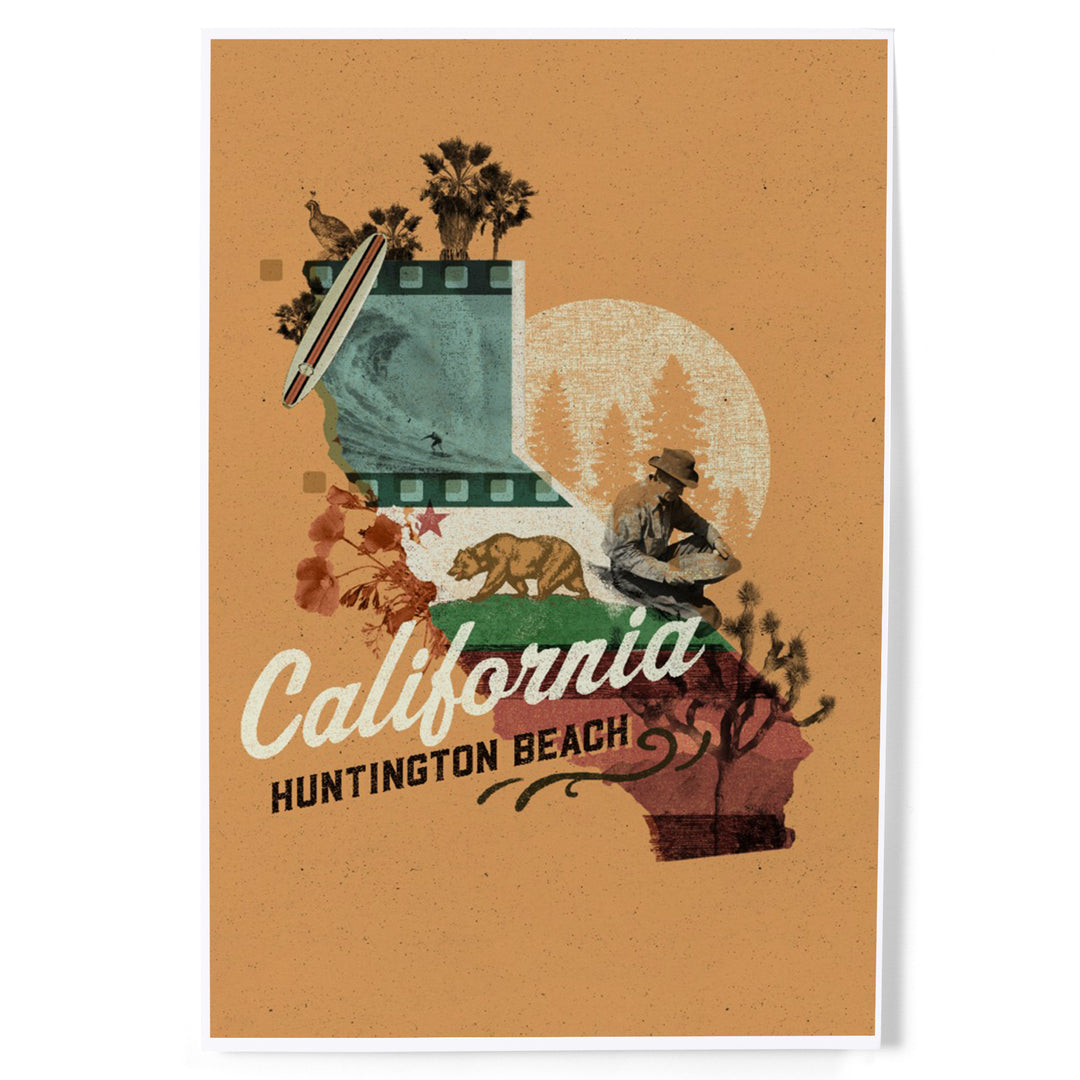 Huntington Beach, California, State Treasure Trove, State Series, Art & Giclee Prints