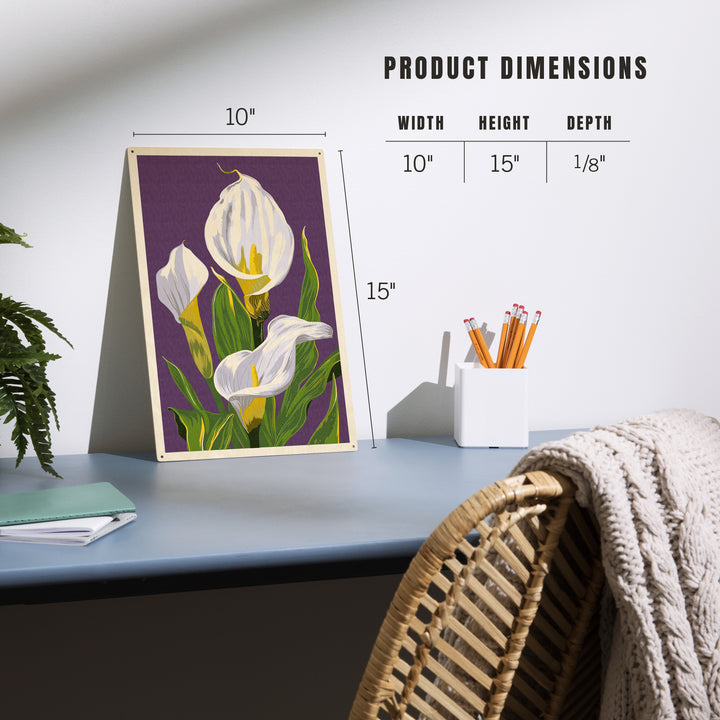 Calla Lily, Letterpress, Wood Sign and Postcards