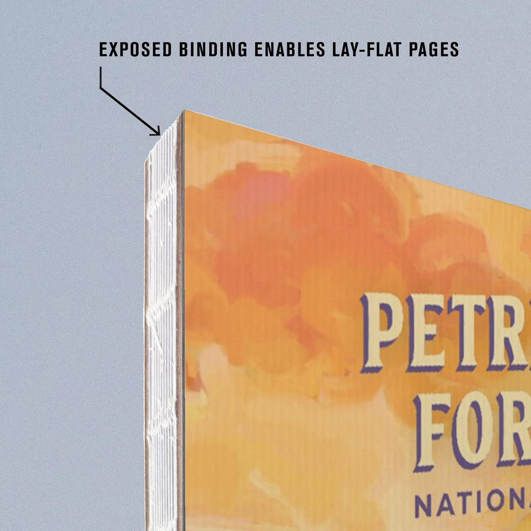 Lined 6x9 Journal, Petrified Forest National Park, Arizona, Oil Painting, Lay Flat, 193 Pages, FSC paper