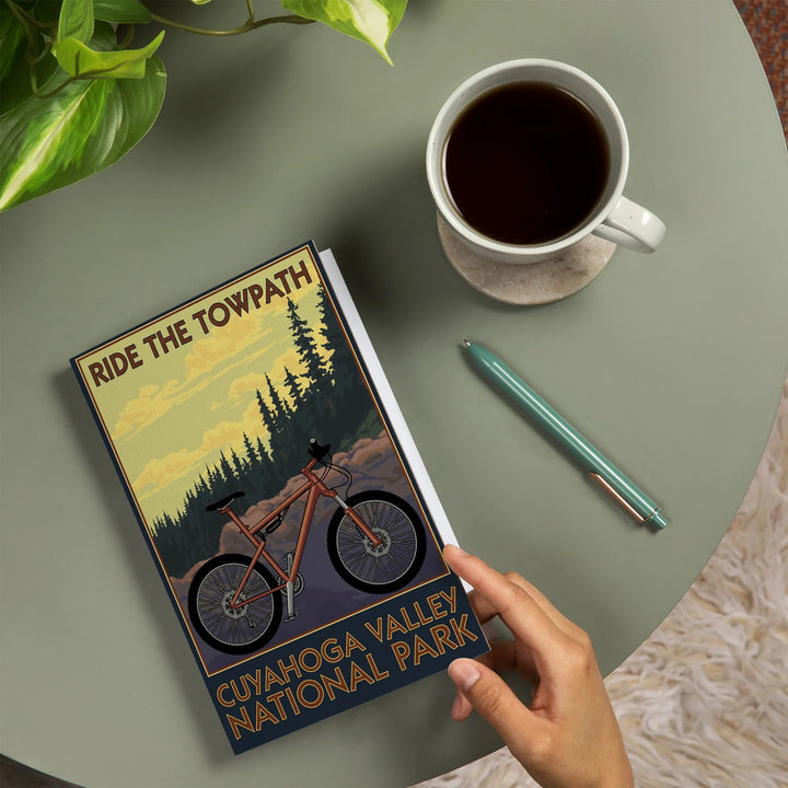 Lined 6x9 Journal, Cuyahoga Valley National Park, Ohio, Mountain Bike, Lay Flat, 193 Pages, FSC paper