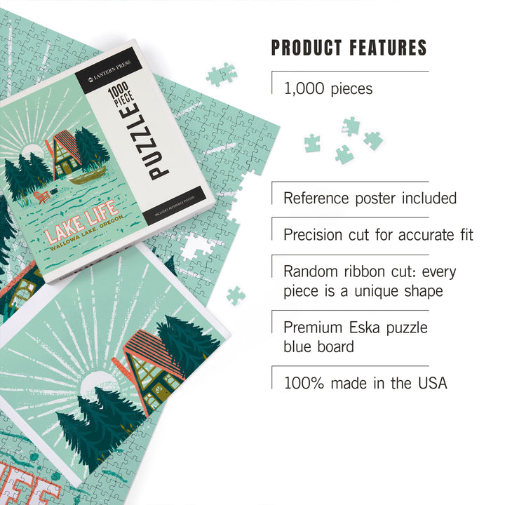 Wallowa Lake, Oregon, Lake Life Series, Lake Life, 1000 Piece Jigsaw Puzzle